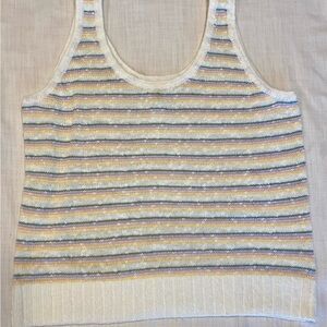 Striped Multicolor Knit Tank Top